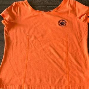 Harley-Davidson Women’s Size Large Short Sleeved Shirt Orange